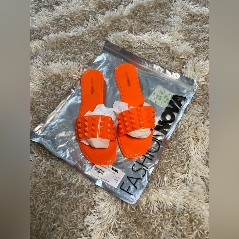 Orange Jelly Fashion Nova Sandals
